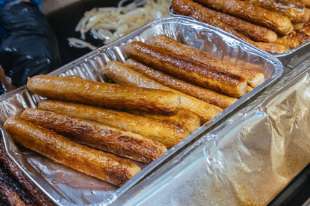 Sausage Sizzle BBQ in Australiaの写真素材