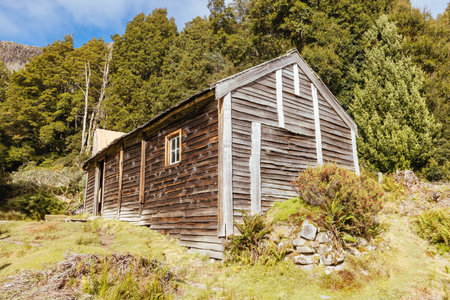 Du Cane Hut in Tasmania Australiaの写真素材