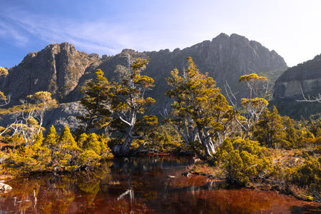 Artists Pool in Tasmania Australiaの写真素材