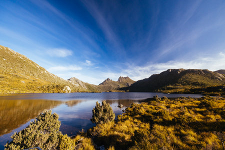 Cradle Mountain in Tasmania Australiaの写真素材