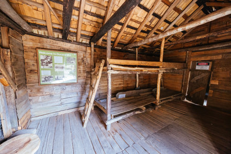 Du Cane Hut in Tasmania Australiaの写真素材