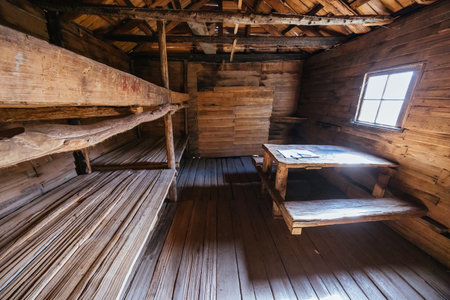Du Cane Hut in Tasmania Australiaの写真素材