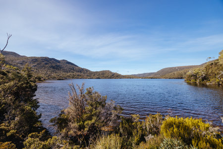 Lake Rodway in Tasmania Australiaの写真素材