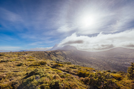 Lake Rodway Track Views in Tasmania Australiaの写真素材