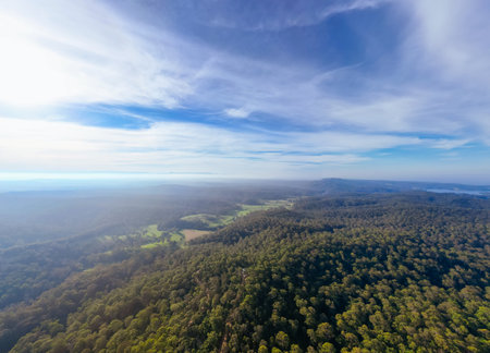 Gulaga National Park Aerial View in Australiaの写真素材