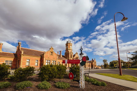 Historic Maryborough Train Station in Victoria Australiaの写真素材
