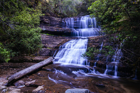 Lady Barron Falls in Tasmania Australiaの写真素材
