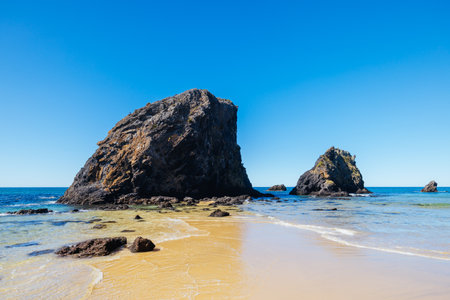 Glasshouse Rocks in Narooma Australiaの写真素材
