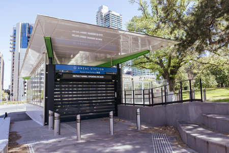 ANZAC Train Station Exterior in Melbourne Australia