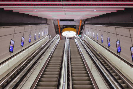 Town Hall Train Station in Melbourne Australiaのeditorial素材