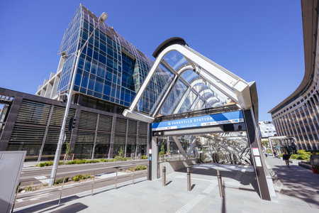 Parkville Train Station in Melbourne Australiaのeditorial素材