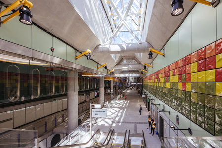 Parkville Train Station in Melbourne Australiaのeditorial素材