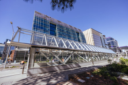 Parkville Train Station in Melbourne Australiaのeditorial素材