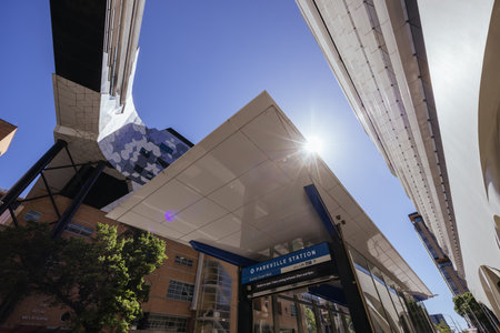 Parkville Train Station in Melbourne Australiaのeditorial素材