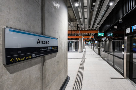 ANZAC Train Station in Melbourne Australiaのeditorial素材