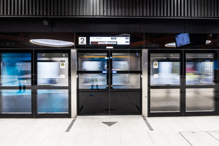 Parkville Train Station in Melbourne Australiaのeditorial素材