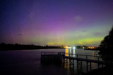 Aurora Australis Appearance January 2026の写真素材