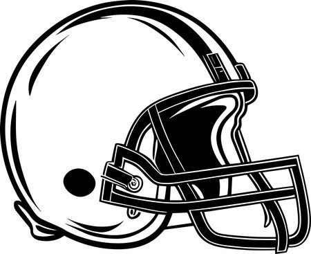 Football Helmet Monochrome Sport Designのイラスト素材