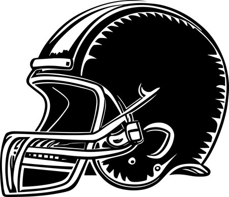 Football Helmet Monochrome Sport Designのイラスト素材