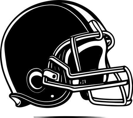 Football Helmet Monochrome Sport Designのイラスト素材