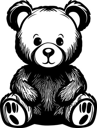 Cute Stuffed Teddy Bearのイラスト素材