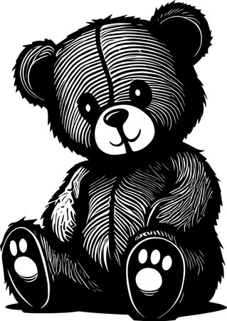 Cute Stuffed Teddy Bearのイラスト素材