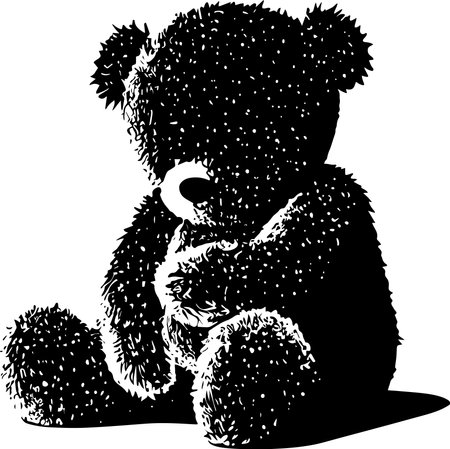 Cute Teddy Bear Stars Exposureのイラスト素材