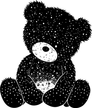 Cute Teddy Bear Stars Exposureのイラスト素材