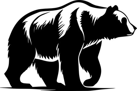 Black Bear Icon Monochromeのイラスト素材