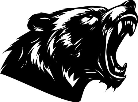 Roaring Angry Bear Mascotのイラスト素材