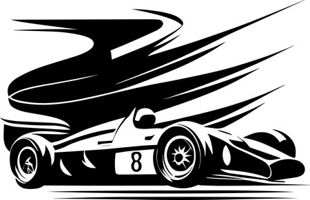 Racing Car Black Colorのイラスト素材