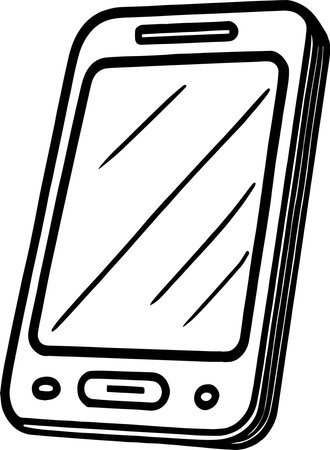 Smartphone Monochrome Design Styleのイラスト素材