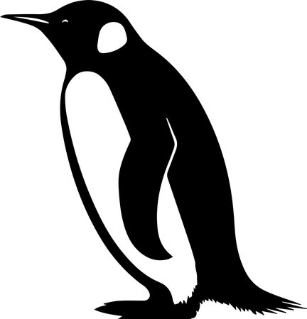 Penguin Monochrome Design Styleのイラスト素材