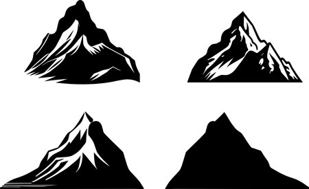 Mountain Monochrome Design Styleのイラスト素材