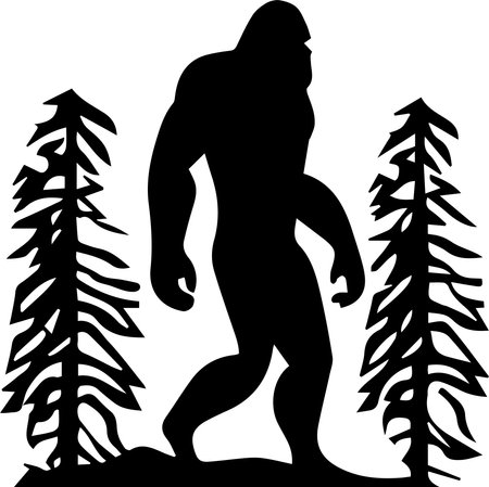 Bigfoot Monochrome Design Styleのイラスト素材