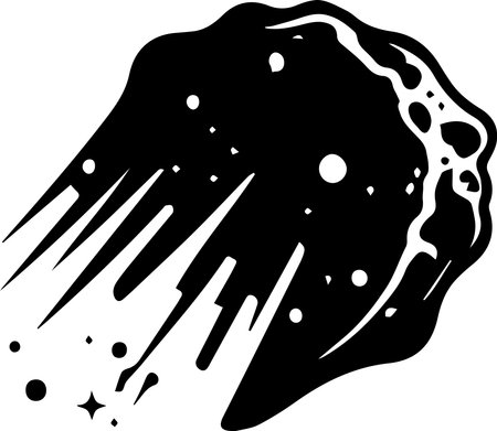 Asteroid Logo Monochrome Design Styleのイラスト素材