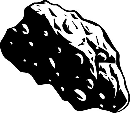 Asteroid Logo Monochrome Design Styleのイラスト素材