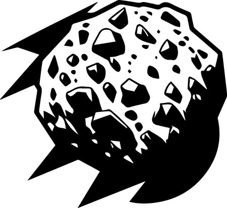 Asteroid Logo Monochrome Design Styleのイラスト素材