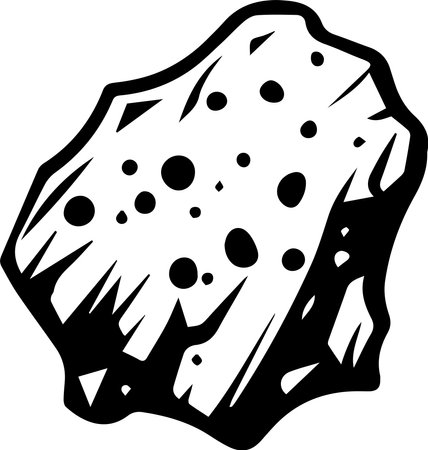 Asteroid Logo Monochrome Design Styleのイラスト素材