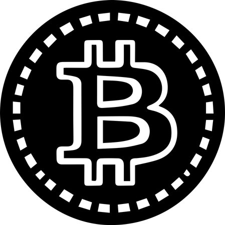 Bitcoin Logo Monochrome Design Styleのイラスト素材