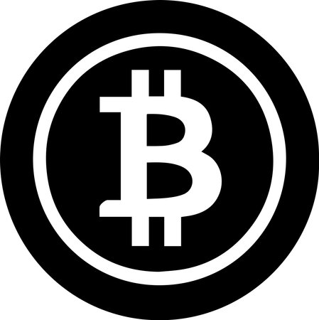 Bitcoin Logo Monochrome Design Styleのイラスト素材