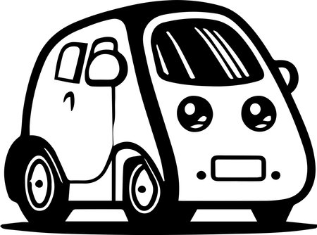 EV Electric Vehicle Logo Monochrome Design Styleのイラスト素材