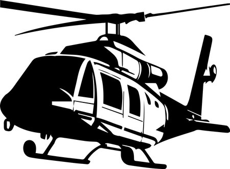 Helicopter Logo Monochrome Design Styleのイラスト素材