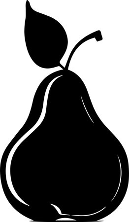 Pear Logo Monochrome Design Styleのイラスト素材