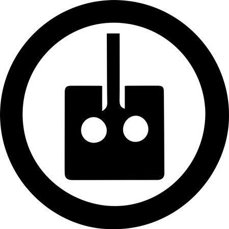 Electric Power Sign Logo Monochrome Design Styleのイラスト素材