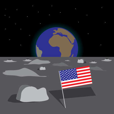 View from Moonのイラスト素材