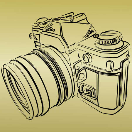 Old cameraのイラスト素材