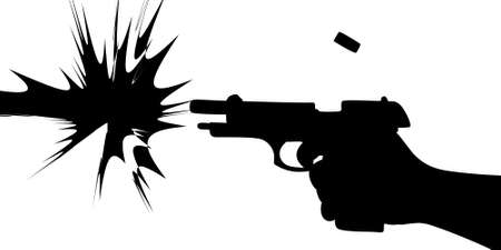 firing gunのイラスト素材