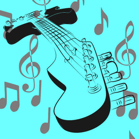 guitar illustrationのイラスト素材