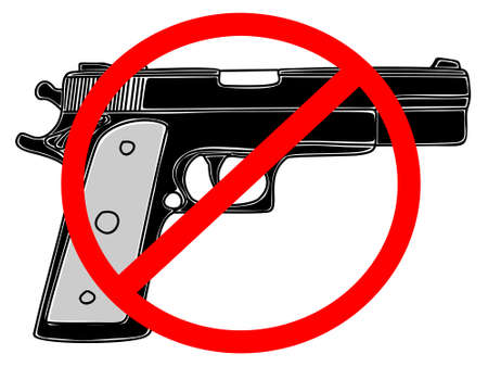 No weapon allowed, illustrationのイラスト素材